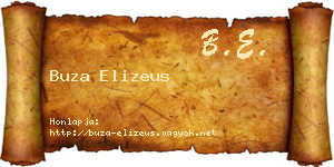 Buza Elizeus névjegykártya